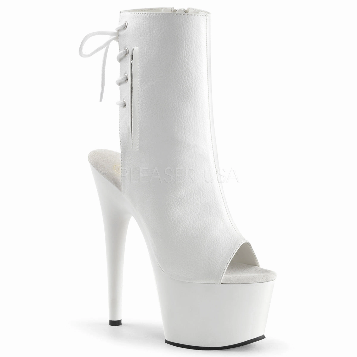 ADORE-1018  White Faux Leather/White