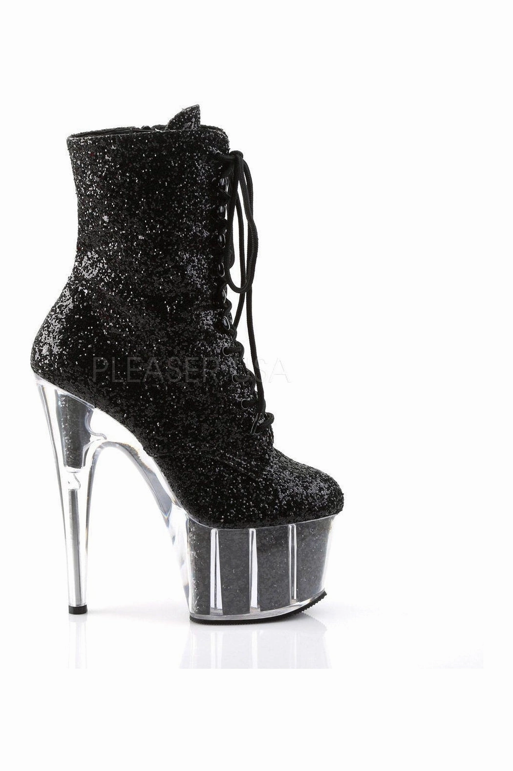 ADORE-1020G Platform Boot  | Black Glitter