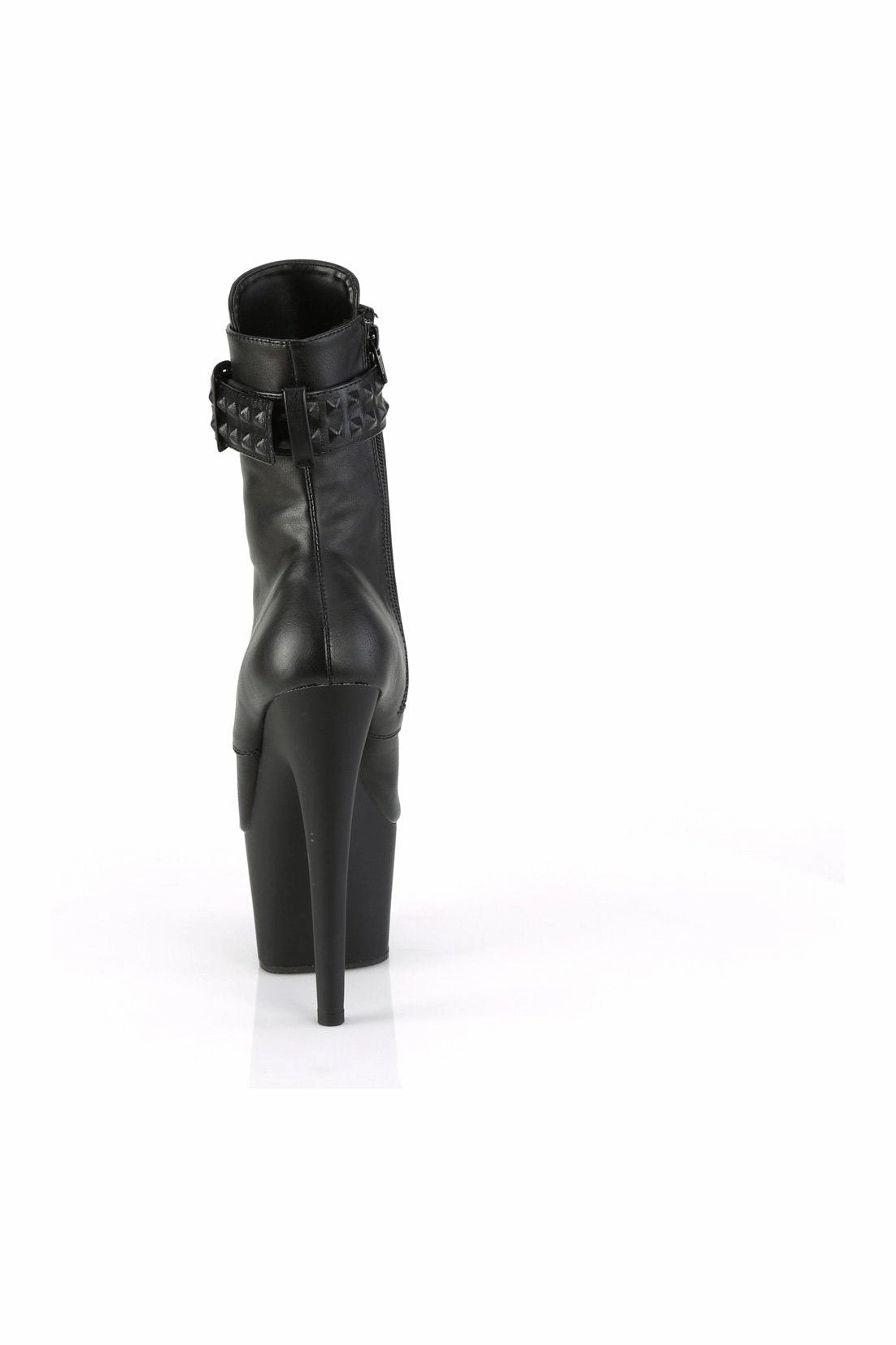 ADORE-1020STR Ankle Boot | Black Faux Leather