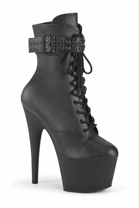 ADORE-1020STR Ankle Boot | Black Faux Leather