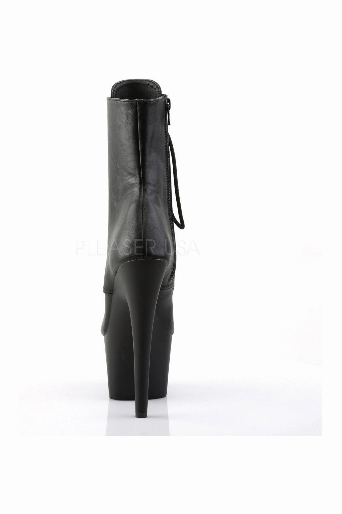 ADORE-1021 Platform Boot  | Black Faux Leather