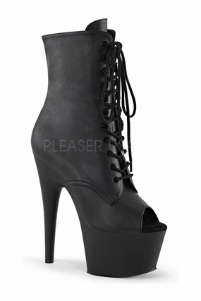ADORE-1021 Platform Boot  | Black Faux Leather