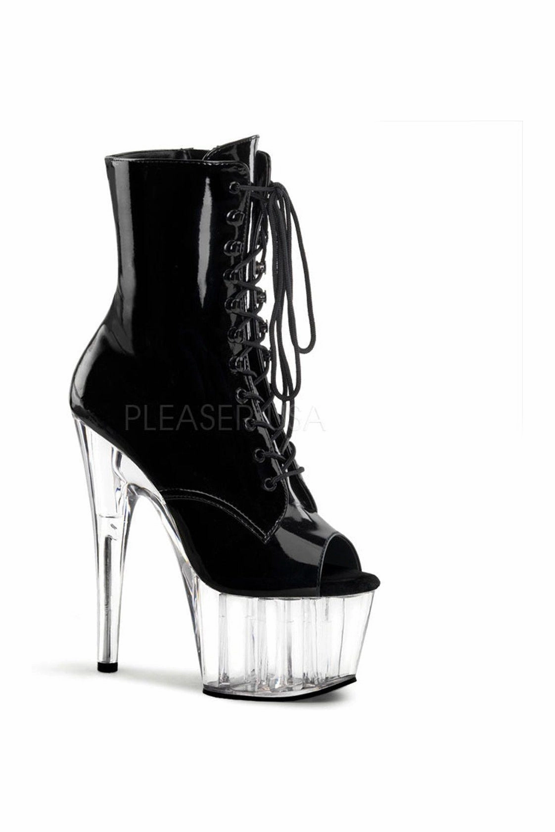 ADORE-1021 Platform Boot  | Black Patent