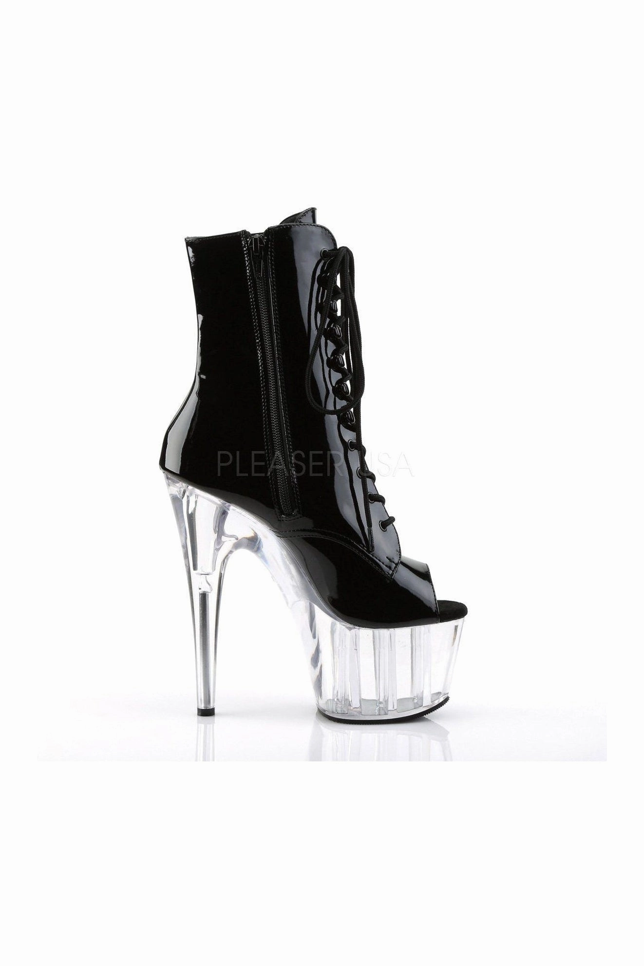 ADORE-1021 Platform Boot  | Black Patent
