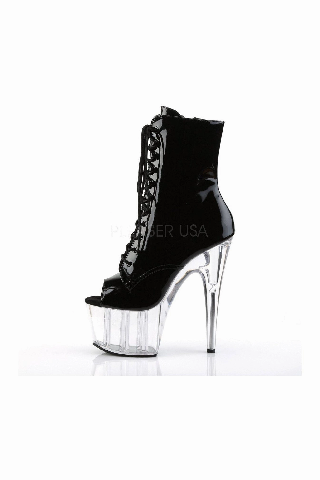 ADORE-1021 Platform Boot  | Black Patent