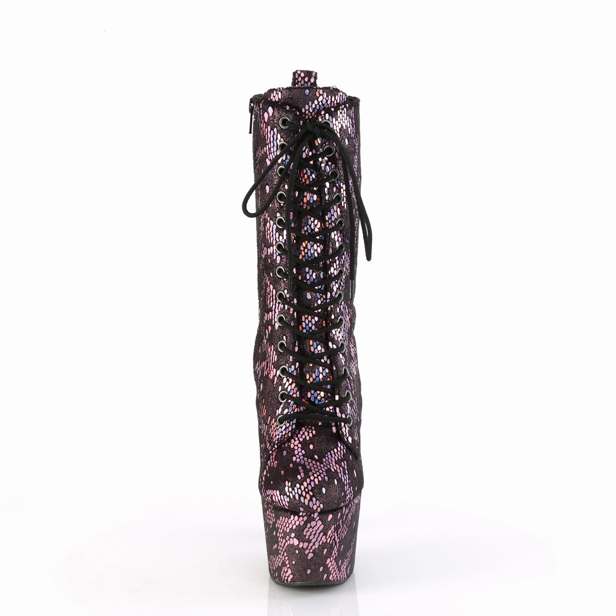 ADORE-1040SPF  Baby Pink Metallic Holo Snake Print Fabric