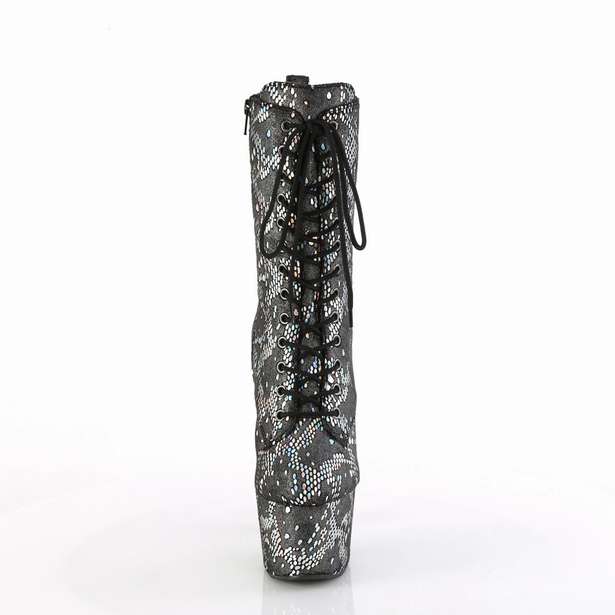 ADORE-1040SPF  Silver Metallic Holo Snake Print Fabric