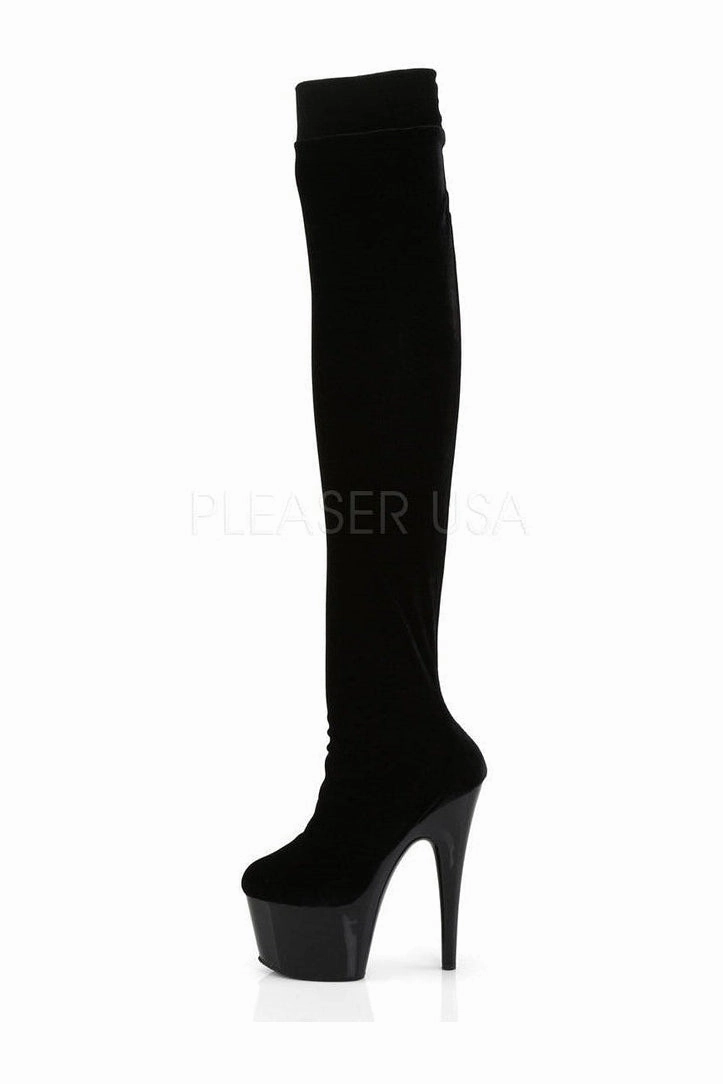 ADORE-3002 Platform Boot  | Black Velvet