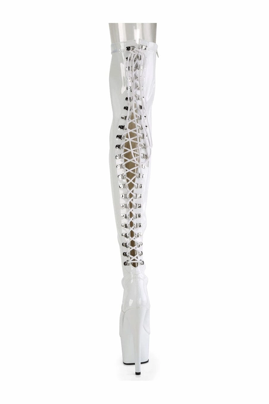 ADORE-3063 White Patent Thigh Boot