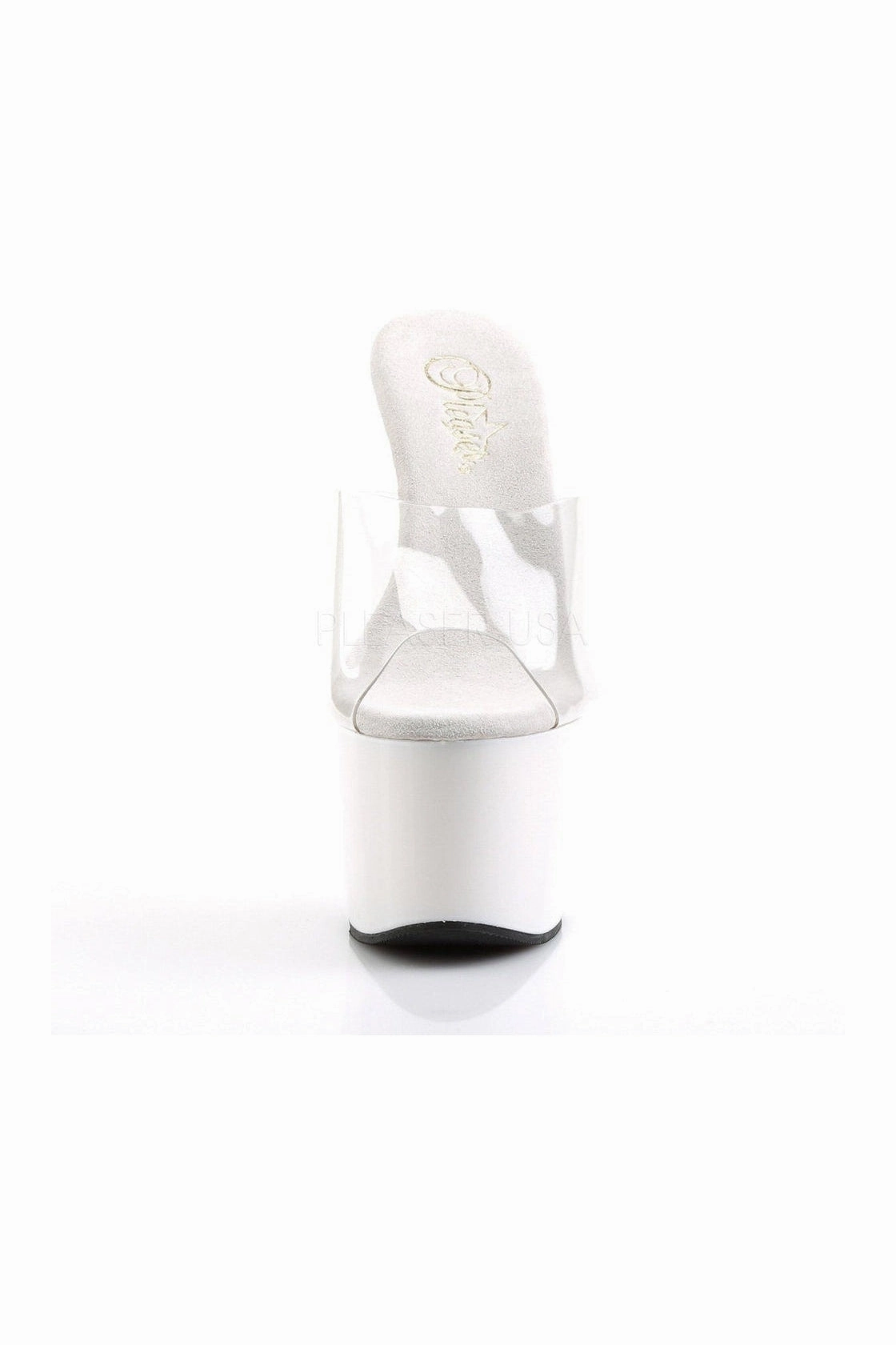 ADORE-701 Platform Slide  | Clear Vinyl