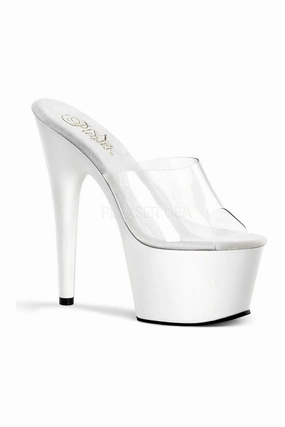 ADORE-701 Platform Slide  | Clear Vinyl