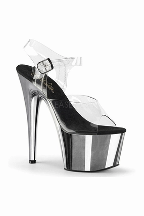 ADORE-708 Platform Sandal  | Clear Vinyl