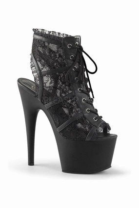 ADORE-796LC Platform Boot  | Black Faux Leather