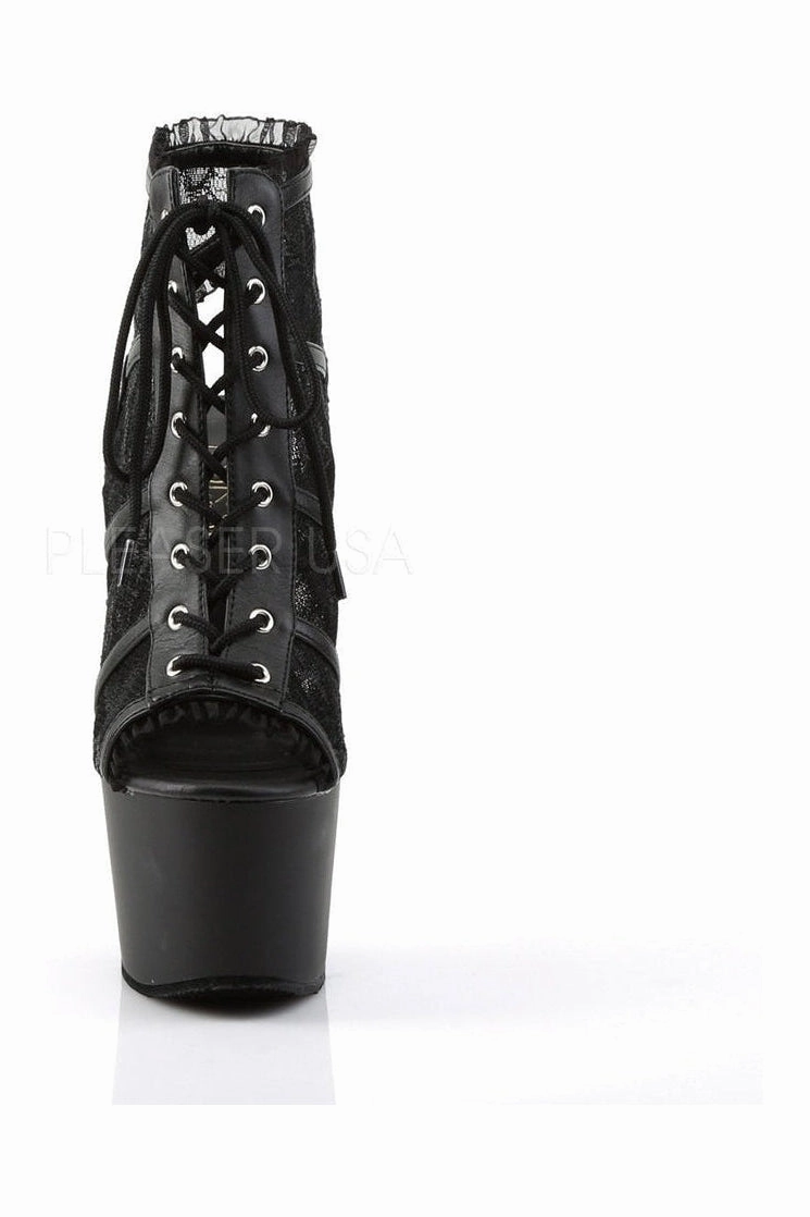 ADORE-796LC Platform Boot  | Black Faux Leather