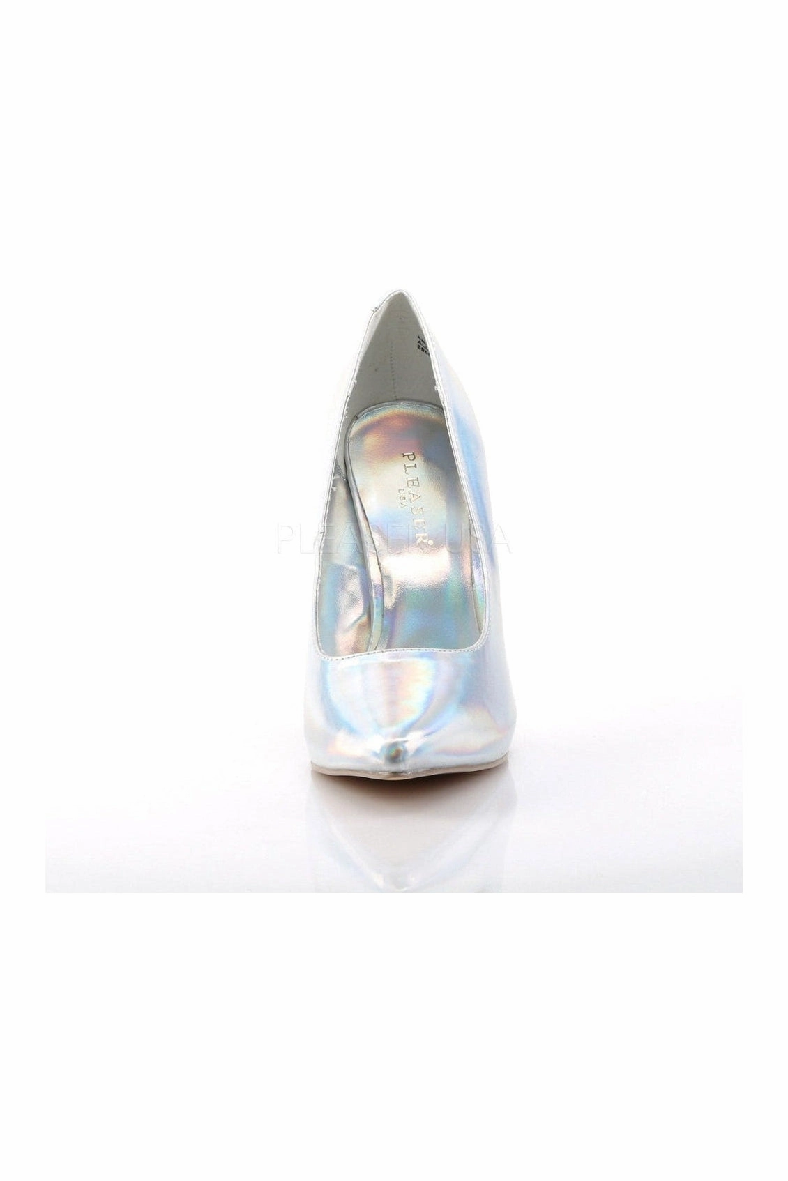 AMUSE-20 Pump  | Silver Faux Leather