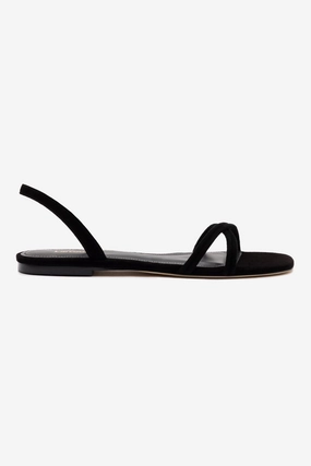 Annie Flat In Black Suede