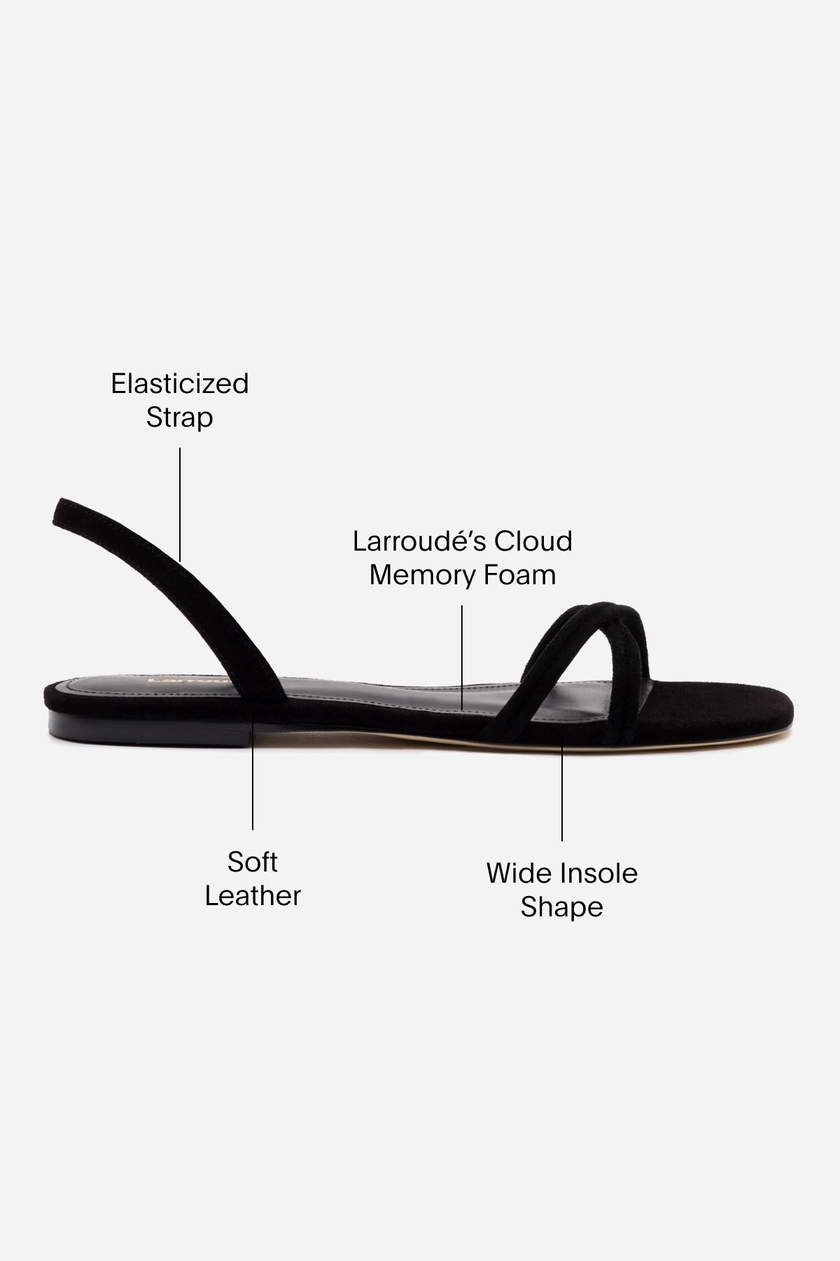 Annie Flat In Black Suede
