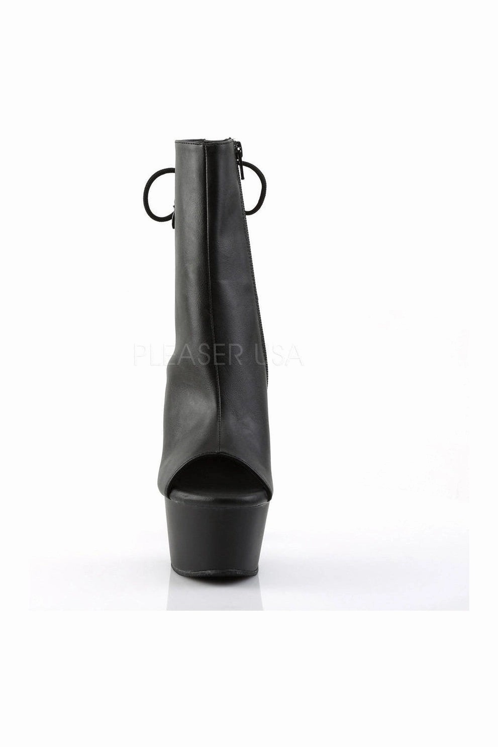 ASPIRE-1018 Platform Boot  | Black Faux Leather