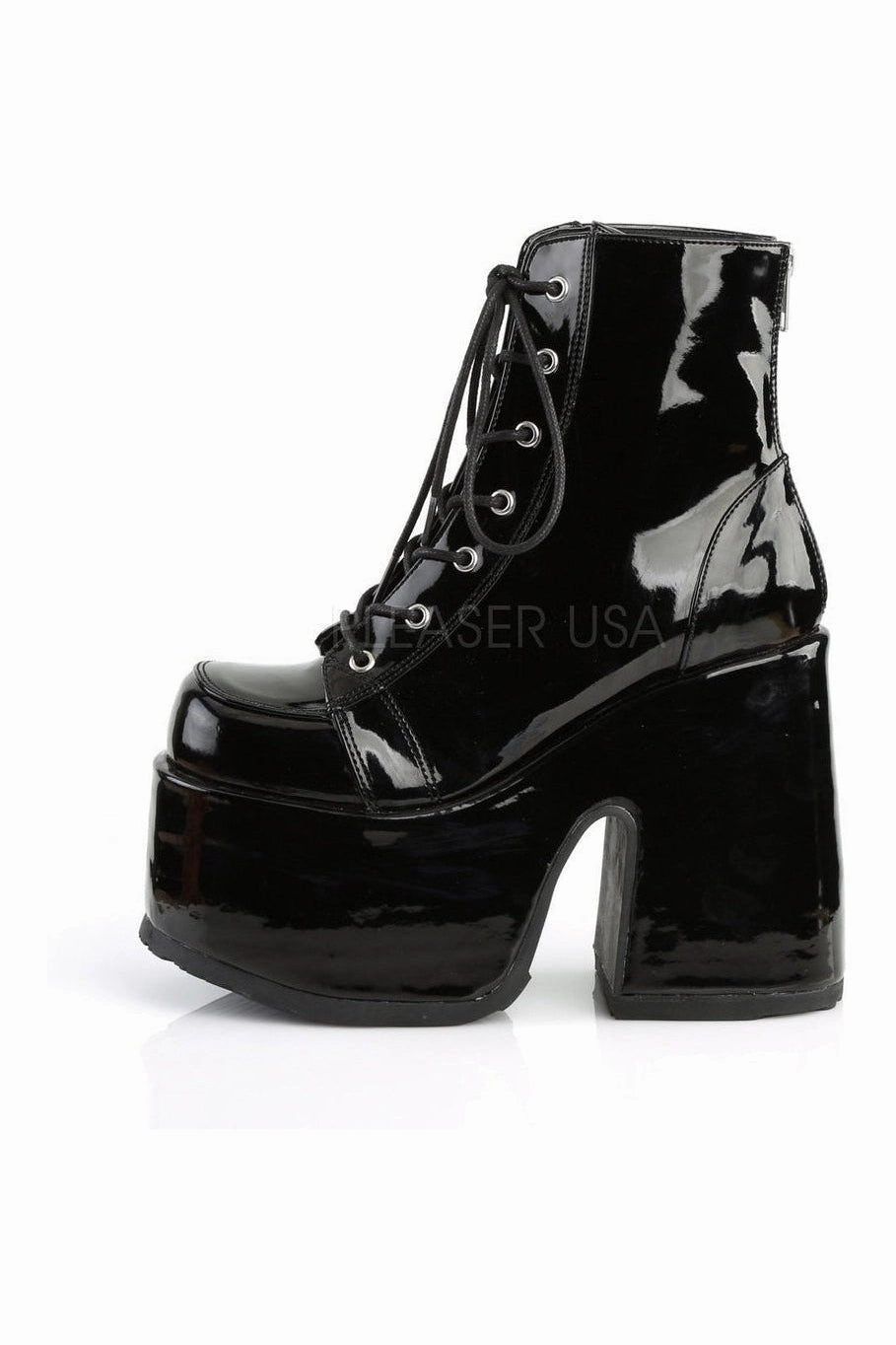 CAMEL-203 Demonia Ankle Boot | Black Patent