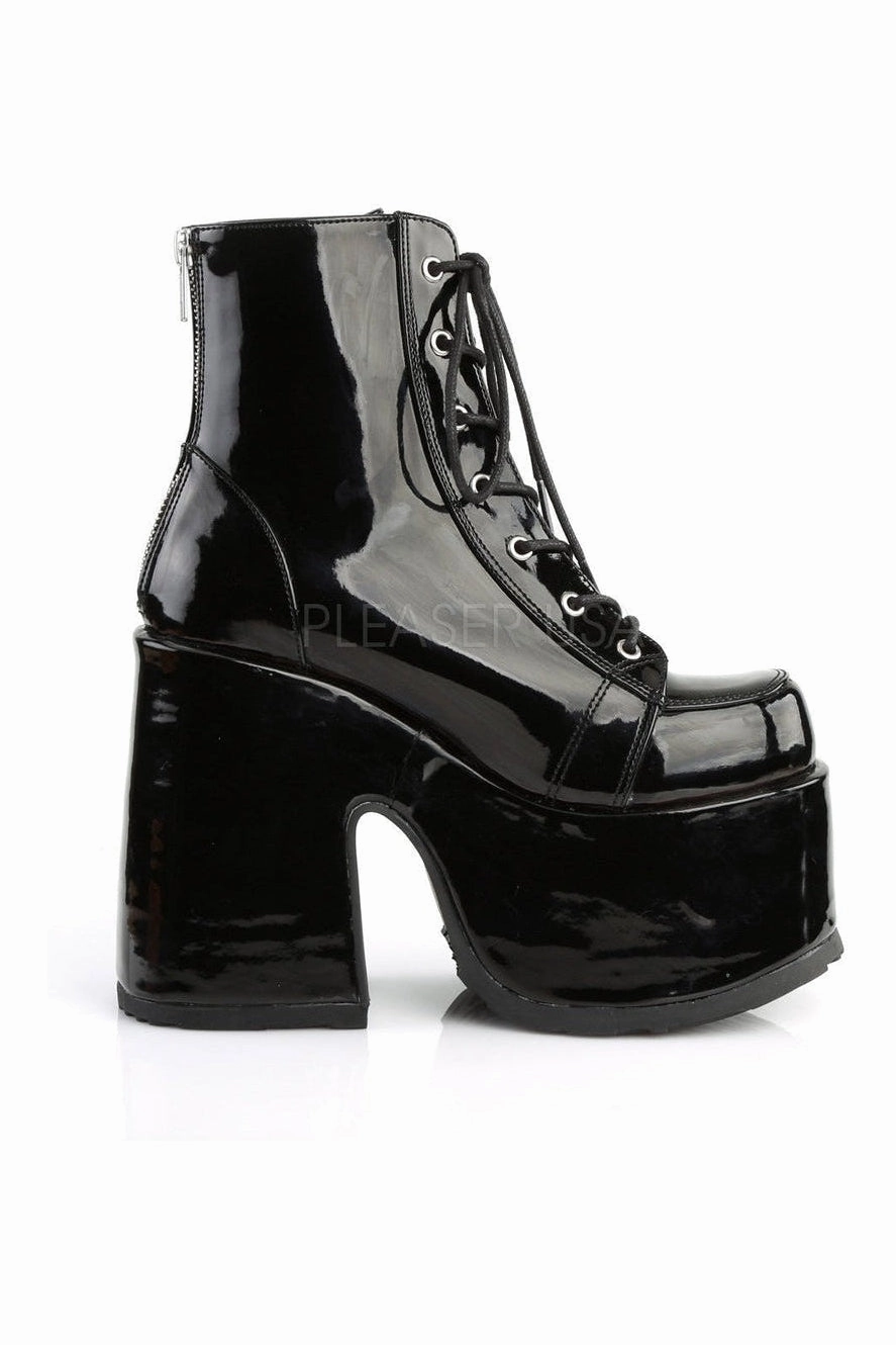 CAMEL-203 Demonia Ankle Boot | Black Patent