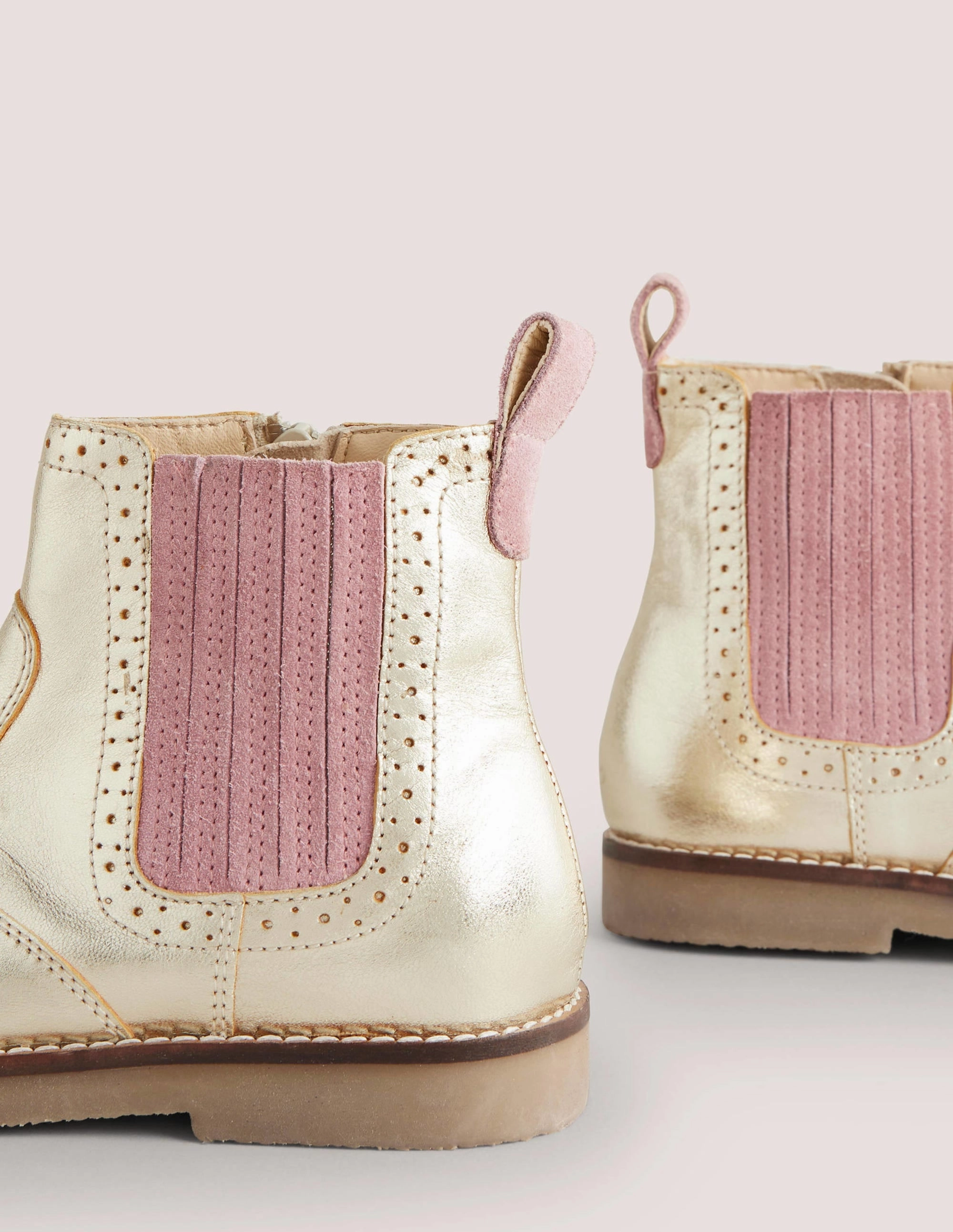 Chelsea Boots-Gold Metallic