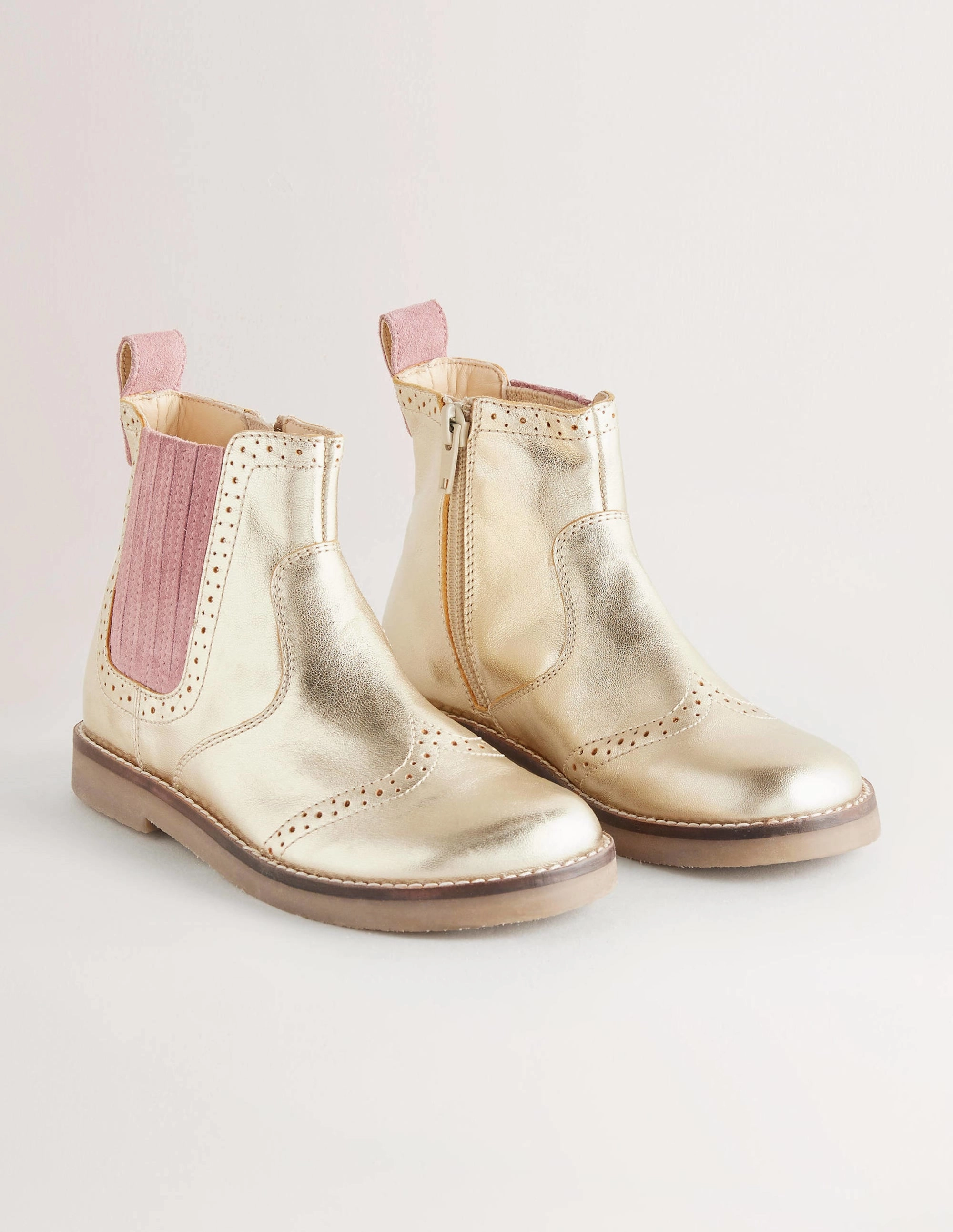 Chelsea Boots-Gold Metallic