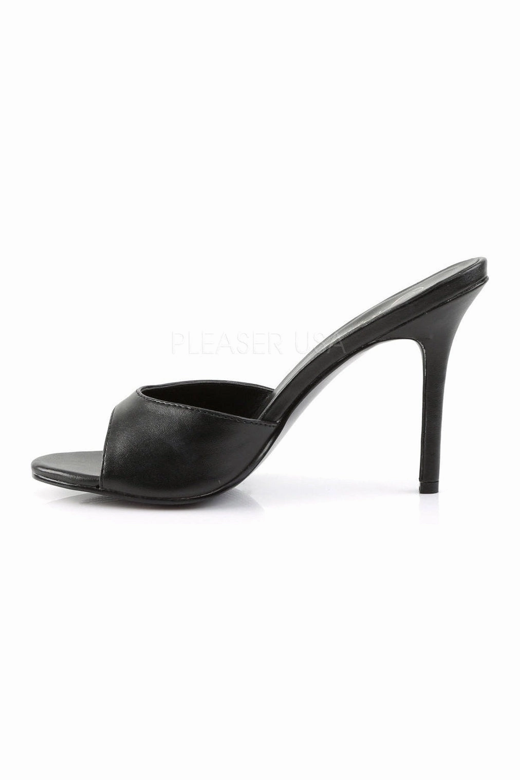CLASSIQUE-01 Slide | Black Faux Leather