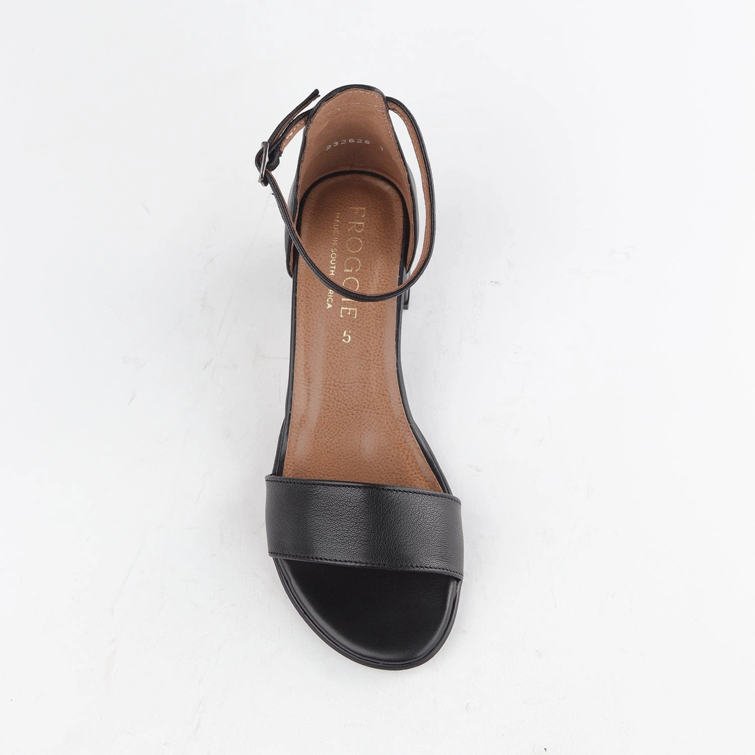 Closed back ankle strap sandal in Black - 11879