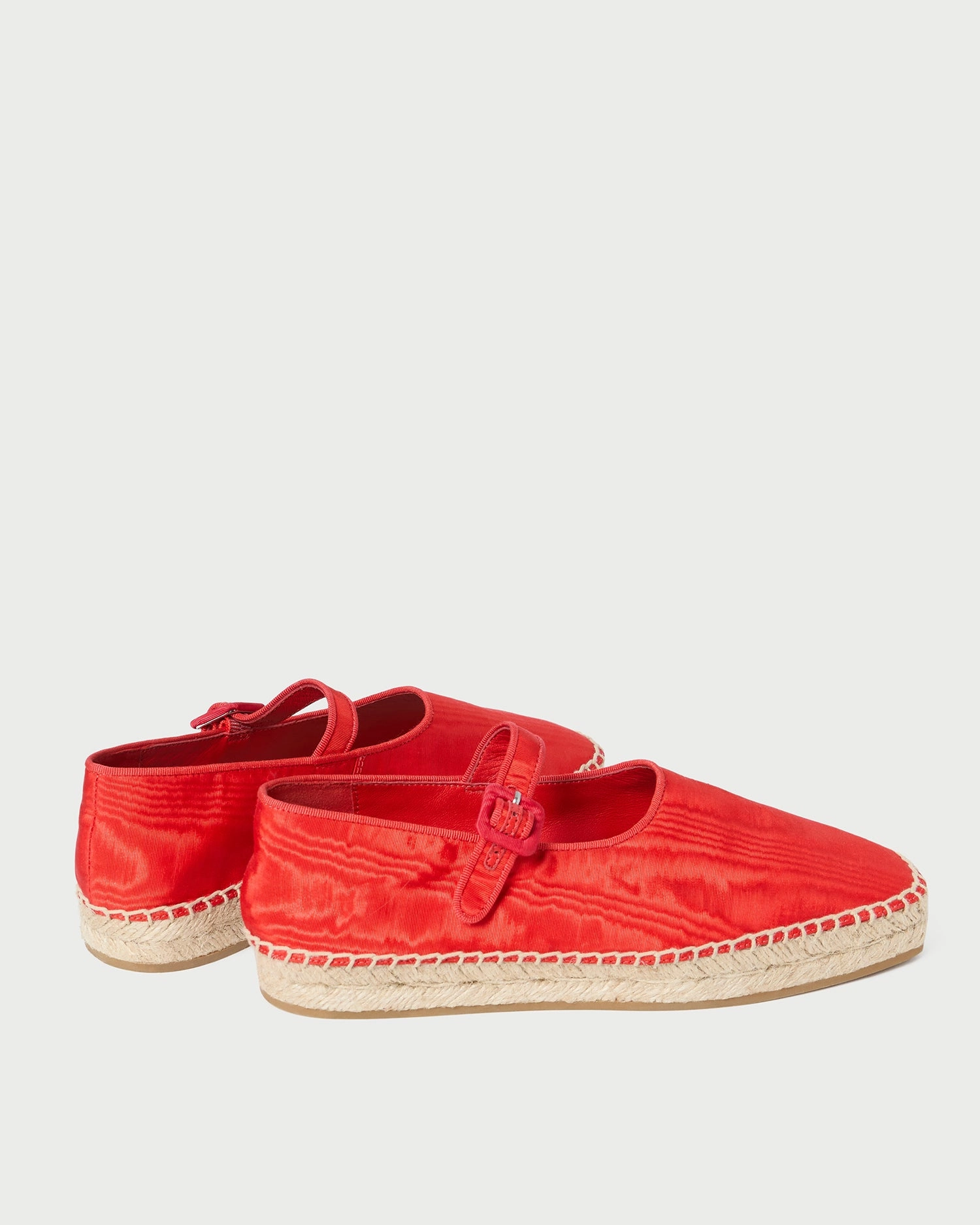 Clover Red Moiré Espadrille