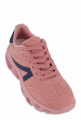 Cut Out Sole Lace Up Sneakers