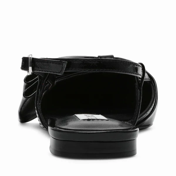 Dazzled Flat Shoe BLACK LEATHER