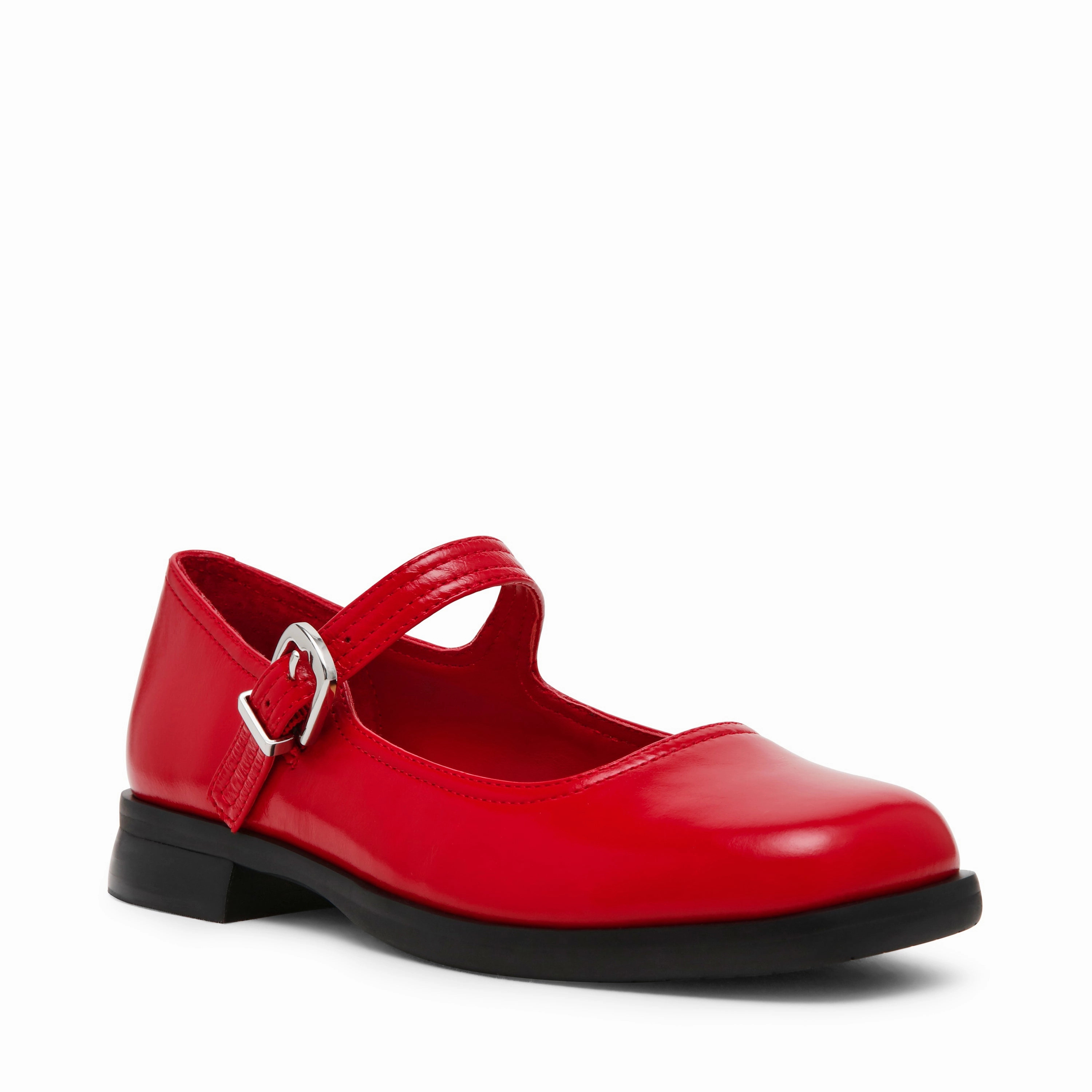 Delancy Flat Shoe RED LEATHER