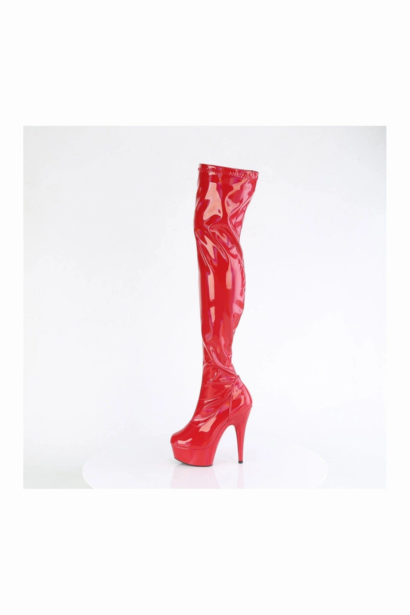 DELIGHT-3000HWR Red Patent Thigh Boot