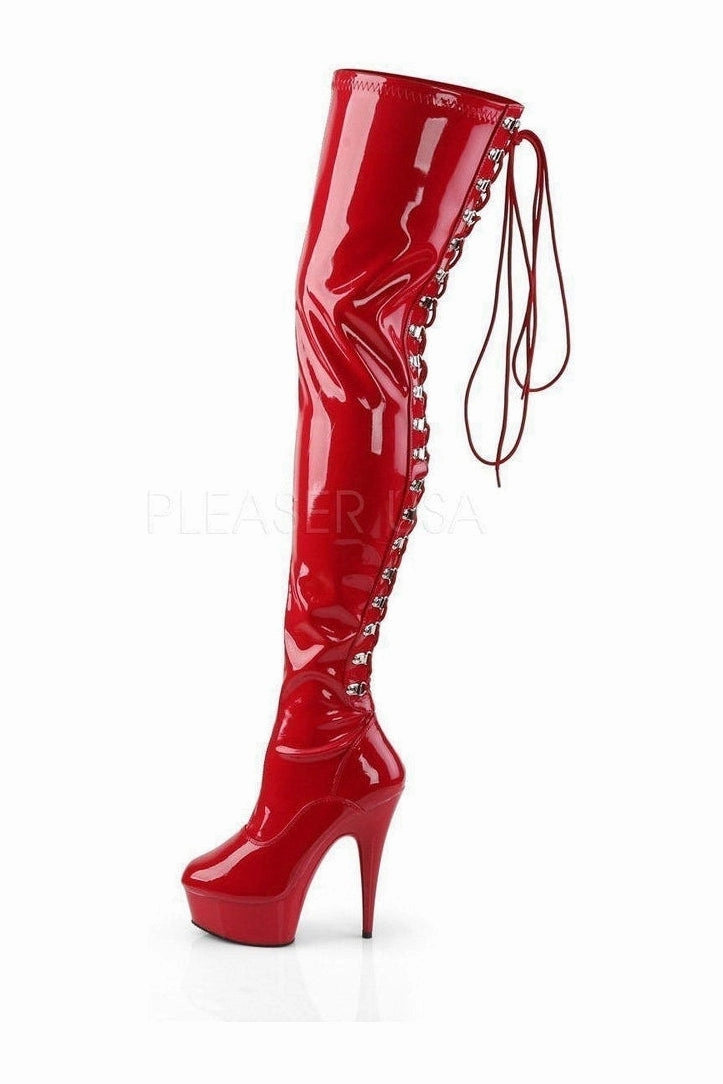 DELIGHT-3063 Platform Boot  | Red Patent