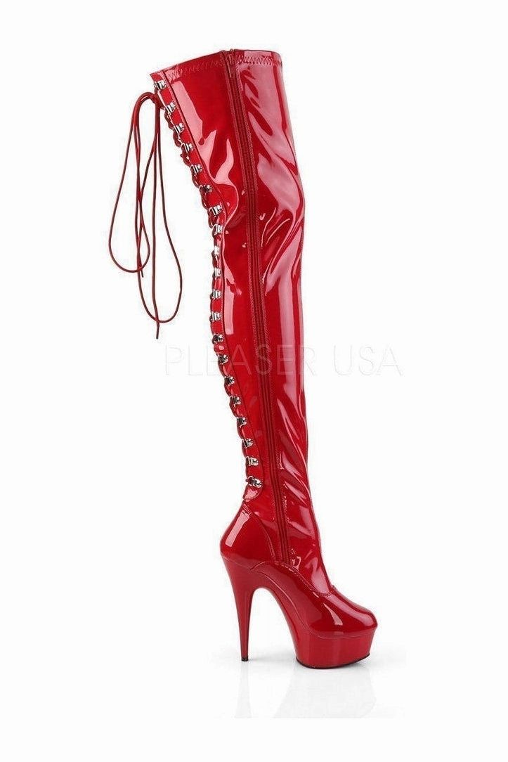 DELIGHT-3063 Platform Boot  | Red Patent
