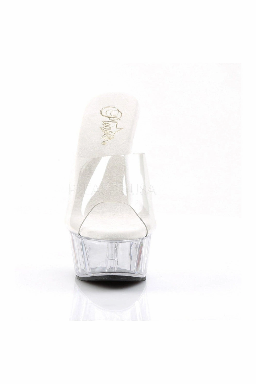 DELIGHT-601 Platform Slide  | Clear Vinyl