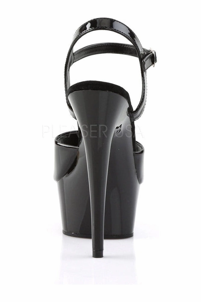 DELIGHT-609 Platform Sandal  | Black Patent