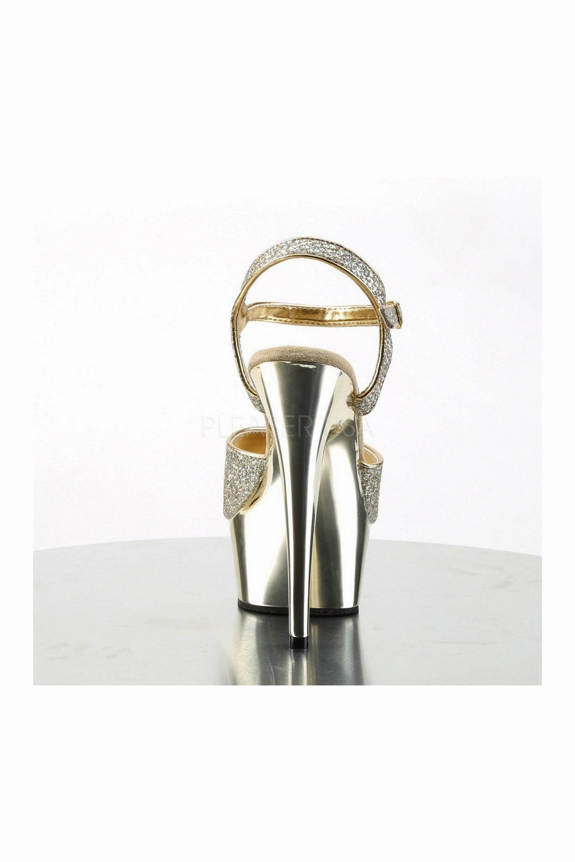 DELIGHT-609G Platform Sandal  | Gold Glitter
