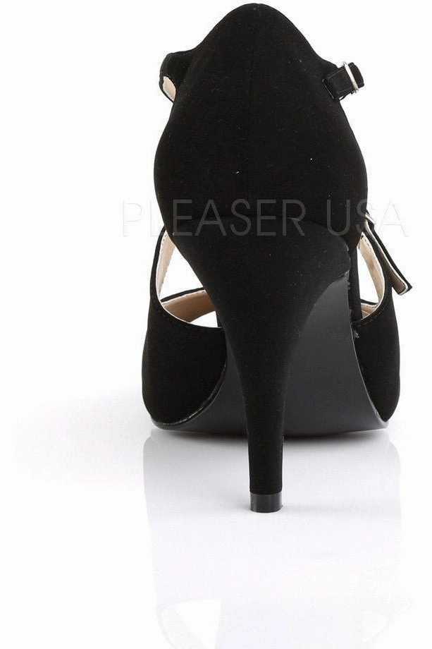 DREAM-412 Sandal  | Black Faux Leather