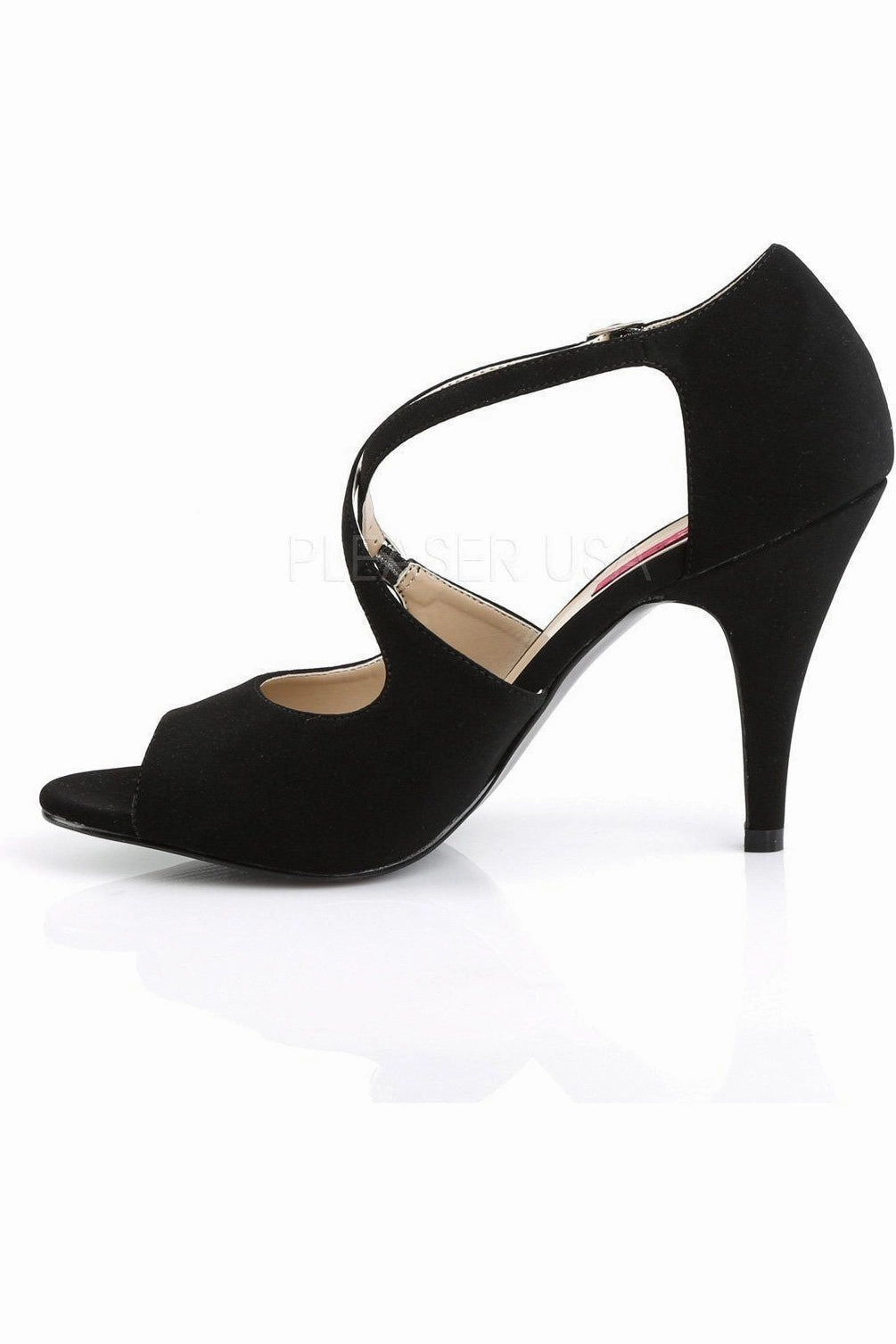 DREAM-412 Sandal  | Black Faux Leather
