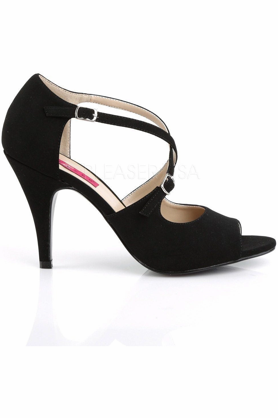DREAM-412 Sandal  | Black Faux Leather