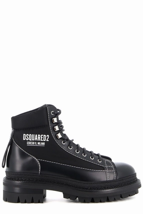 Dsquared2 Logo Printed Panelled Boots