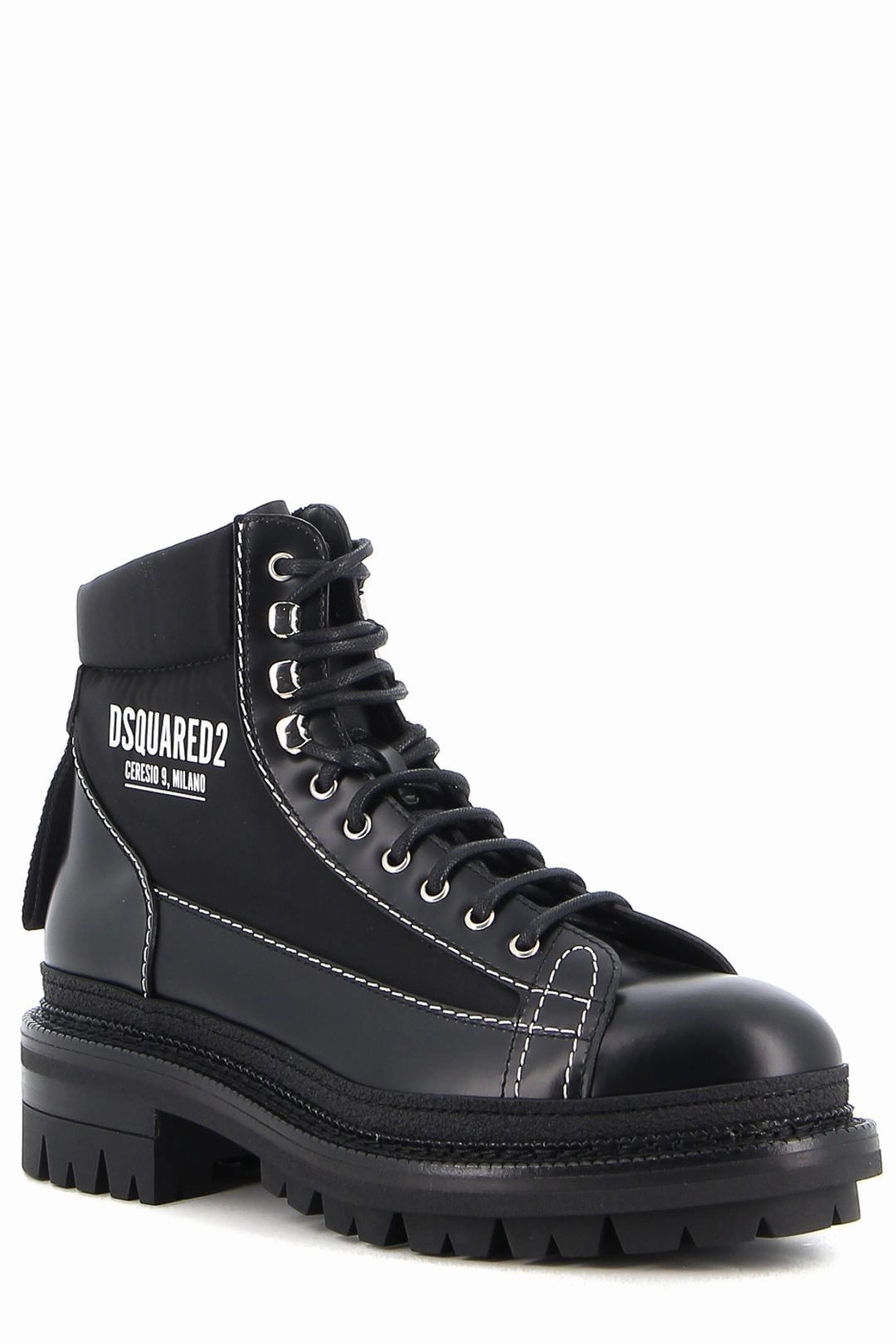 Dsquared2 Logo Printed Panelled Boots