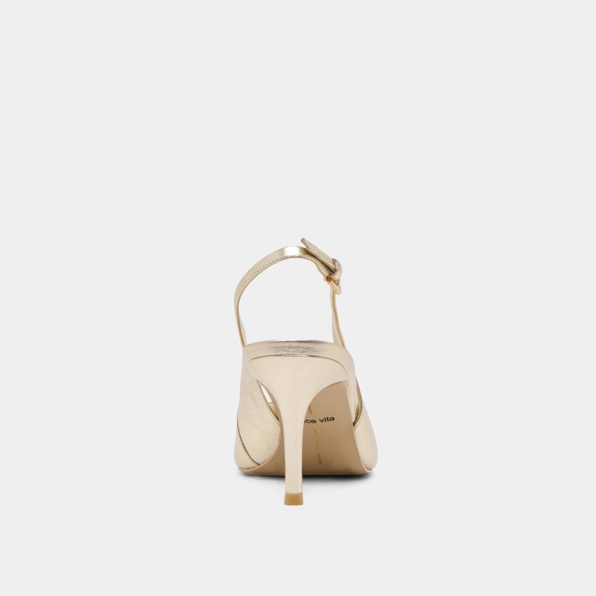 ELASI HEELS LIGHT GOLD CRINKLE PATENT