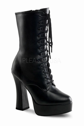 ELECTRA-1020 Platform Boot  | Black Faux Leather