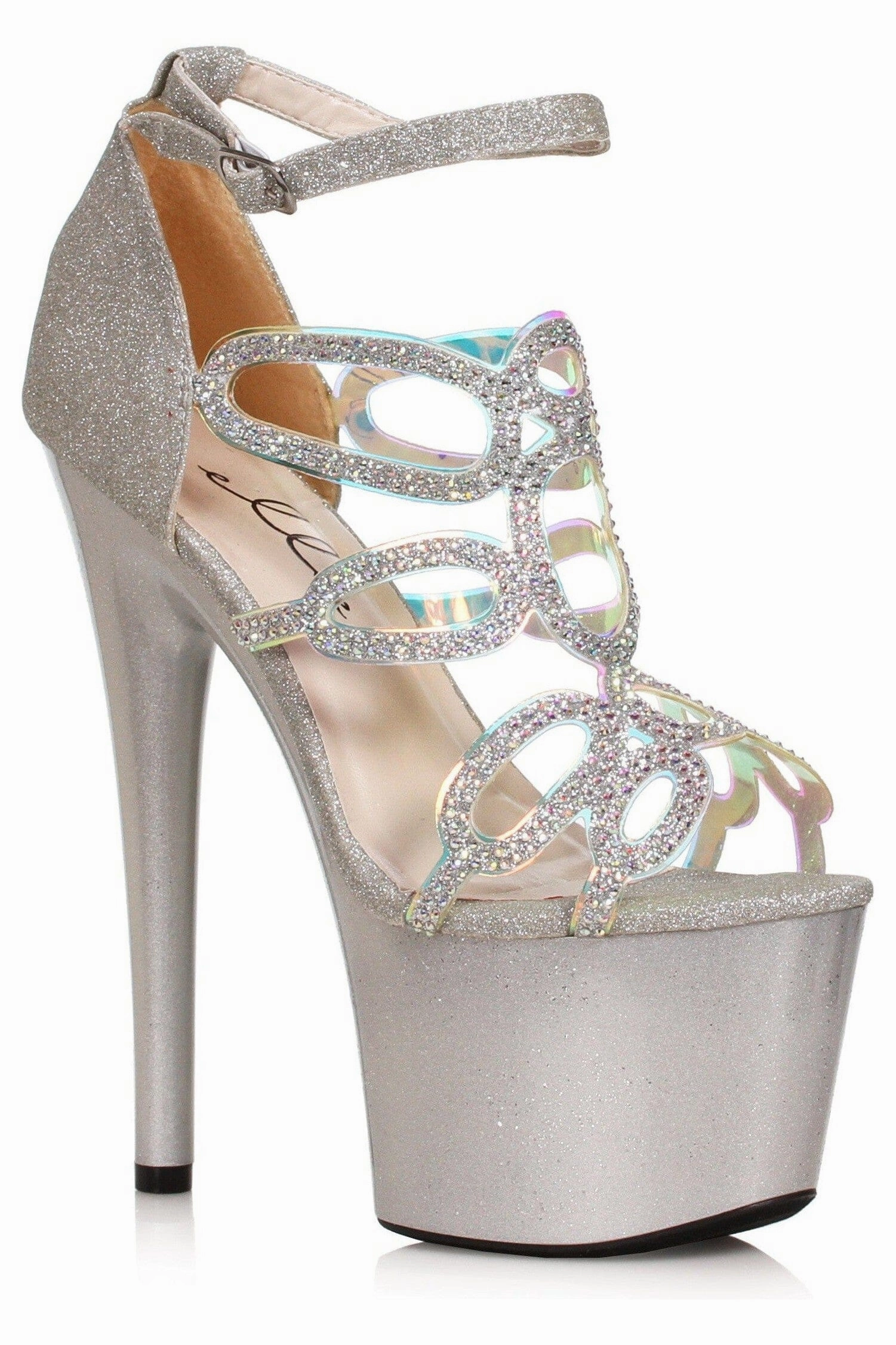 Ellie Shoes 709-ZILLION Stiletto Sandal with Rhinestones