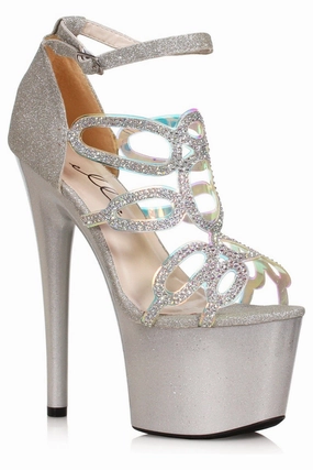 Ellie Shoes 709-ZILLION Stiletto Sandal with Rhinestones