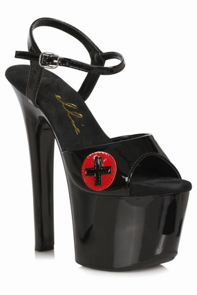 Ellie Shoes 711-NURSE Stiletto Sandal with Nurse Cross