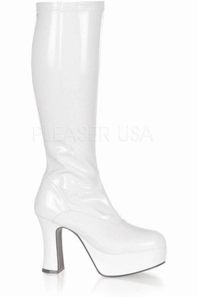 EXOTICA-2000 Go Go Boot | White Patent