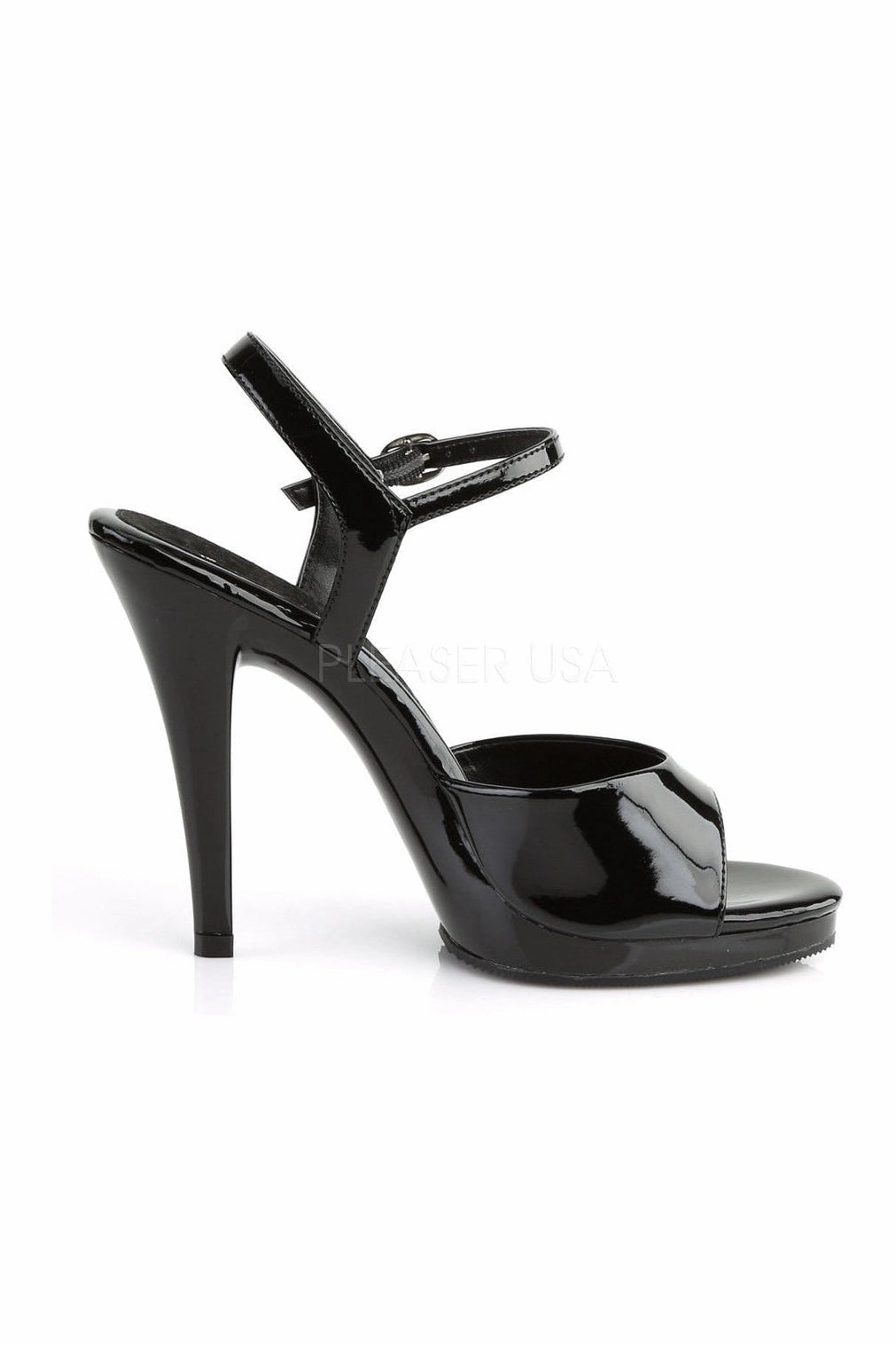 FLAIR-409 Sandal | Black Patent